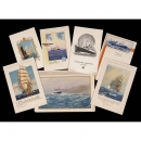 7 Cruise Liner Menu Cards, 1940s