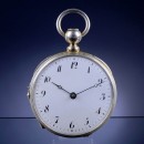 Rare Musical Repeating Silver Pocket Watch with Cylinder Movemen