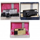 Contax T2 (Titanium Gold) and 2 Contax T Cameras