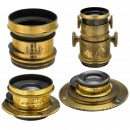 3 French Brass Lenses and 1 Caterpillar Projection Lens