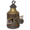 Rare Round Brass Magic Lantern by Aubert, c. 1880