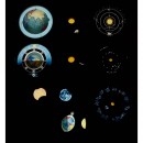10 Hand-Painted Mechanical Astronomical Lantern Slides (4 x 6 ¼ 