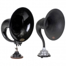 2 French Radios Horn Loudspeakers, c. 1925