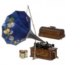 Edison Home Phonograph with Morning Glory Speaker, c. 1905