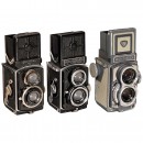 3 Rolleiflex TLR 4x4 Cameras