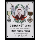 Commemorative Photographic Plaque for French Soldier, 1917