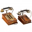 2 Belgian Intercom Telephones, c. 1927