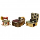 3 Toy Gramophones, c. 1925