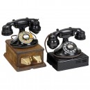 2 Western Electric Telephones with Ringer Boxes, c. 1930