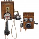 2 Wall Telephones, c. 1910