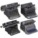 2 Mechanical and 2 Electric Typewriters