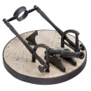 Horizontal Sundial with Noon Cannon, 19th Century