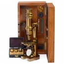 Early Berlin Brass Microscope by Schieck, c. 1880