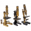 Three Brass Microscopes
