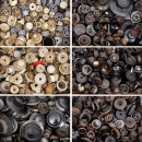 Over 1500 operating knobs for historical radios, c. 1925–55