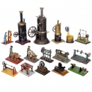 3 Vertical Steam Engines and Accessories