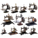 Eleven Toy Sewing Machines