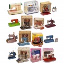 Seventeen Toy Sewing Machines