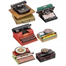 Six Toy Typewriters