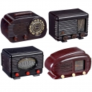 Four Small Bakelite or Catalin Radios
