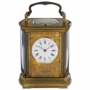 French Brass-Cased Repeater Carriage Clock, c. 1880