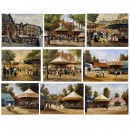 Nine Dutch Fairground Paintings, c. 1970-90