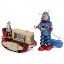 2 Japanese Robot Battery Toys, c. 1900