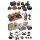 Group of Detector Radios, Headphones, Accessories and Additional