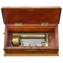 Cylinder Musical Box by Gustav Rebíček with Tune-Sheet, c. 1860