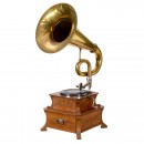 Glockola Art-Nouveau Horn Gramophone, c. 1915