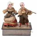 Manivelle Automaton with Pair of Musicians, c. 1900