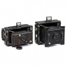 2 Suter Strut-Folding Cameras, c. 1900