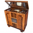 Rare HMV Type 900 Television and Radio Receiver with Mirror Lid,