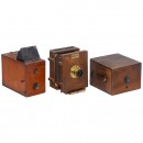 3 Early Amateur Wood Cameras