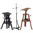 2 Studio Tripods and one Head Holder, c. 1880