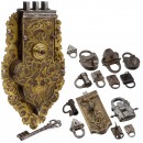 Large German Lock with Key, 1757