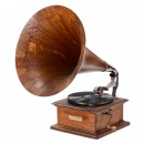 HMV Junior Monarch Gramophone with Wood Horn, c. 1904