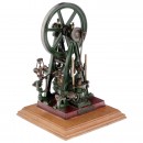 Working Model of a Single-Cylinder Overcrank Steam Engine