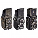 3 German TLR 6 x 6 Cameras