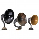 3 Radio Horn Loudspeakers, c. 1925