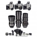 3 Praktisix Cameras, 6 Lenses and Accessories