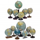 13 Small German School Globes