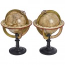 Pair of French 7 ?-Inch Table Globes by Delamarche, c. 1834