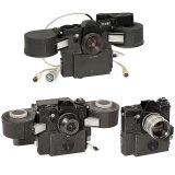 3 Special Stasi Cameras with Motor, c. 1980