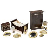 Walterhausen Doll's House Bedroom Furniture and Ormolu Accessori