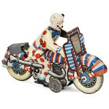 Mettoy Clown on Motorcycle, c. 1950