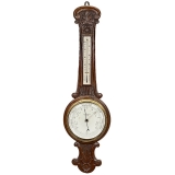 Aneroid Banjo Barometer with Thermometer, c. 1900