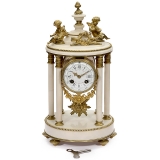 French White-Marble Pendulum Clock, c. 1850
