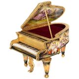 Viennese Enamel Piano Musical Box, c. 1950