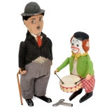 Charlie Chaplin and Drummer Clown by Schuco